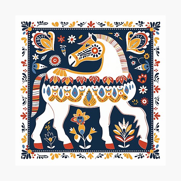 Item preview, Swedish Dala Horses, Floral Horses designed and sold by xiao xuans.