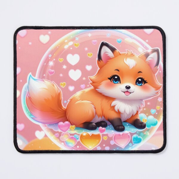Item preview, Kawaii Bubble Fox – Cute Pastel Fox in Soap Bubble designed and sold by Visualynx.