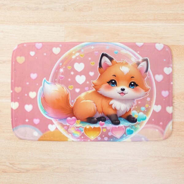 Item preview, Kawaii Bubble Fox – Cute Pastel Fox in Soap Bubble designed and sold by Visualynx.
