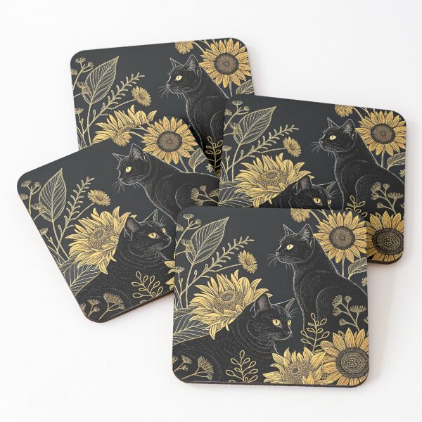 Item preview, Sunflowers fields with cats designed and sold by Lucky 777.