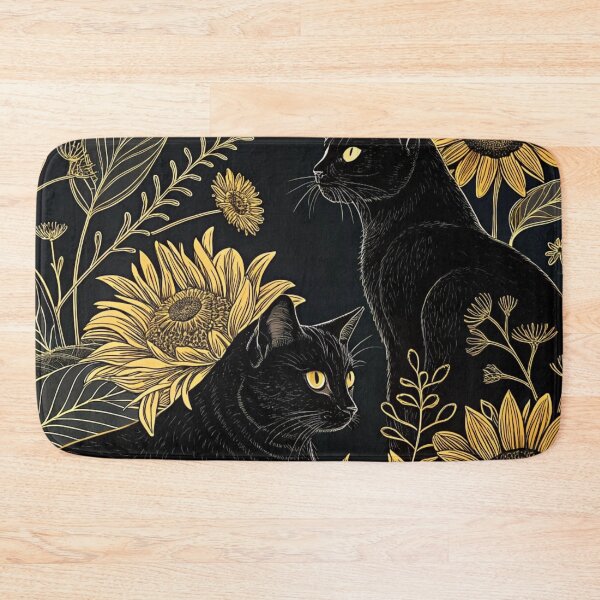 Item preview, Sunflowers fields with cats designed and sold by Lucky 777.