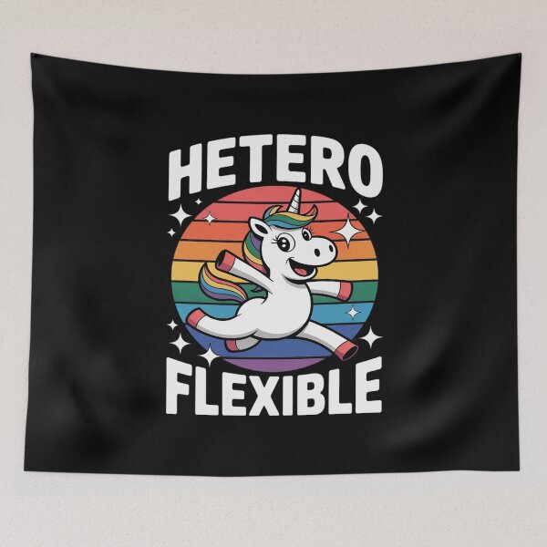 Item preview, Heteroflexible  Yoga Unicorn Queer Ally Gay Pride Stuff designed and sold by PowAcademy.