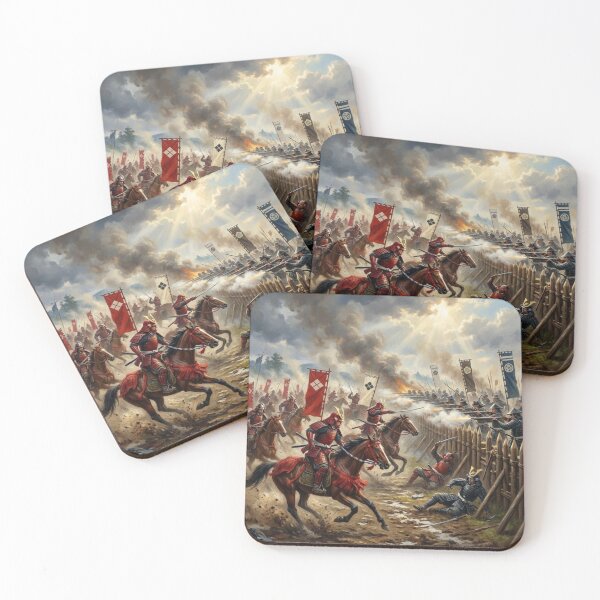 Item preview, Battle of Nagashino – Samurai Cavalry Charge vs. Gunline | Japanese Warlord Art designed and sold by Mori-no-Akari.