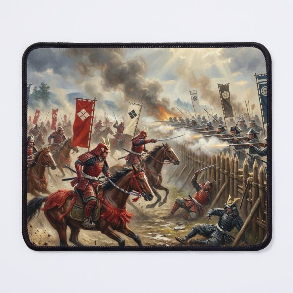 Item preview, Battle of Nagashino – Samurai Cavalry Charge vs. Gunline | Japanese Warlord Art designed and sold by Mori-no-Akari.