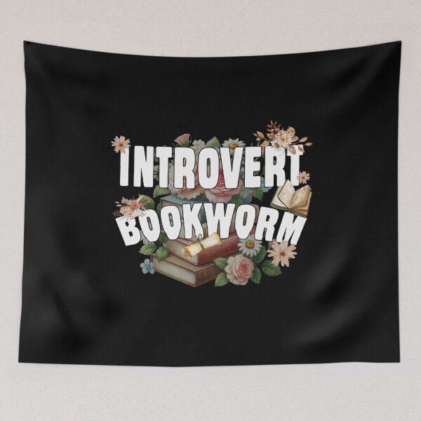 Item preview, INTROVERT BOOKWORM introverts reading a lot love my books library book collection love to read enjoying the silence designed and sold by Jt41.