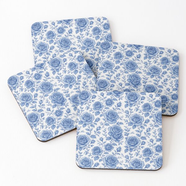 Item preview, BLUE PORCELAIN ROSES designed and sold by Omnicadabra.