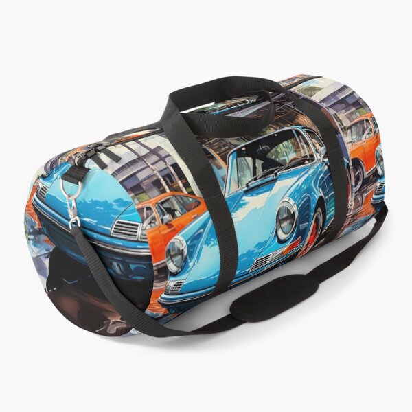 Item preview, Vintage sports car shining outside a modern glass showroom designed and sold by RevUpDesign.