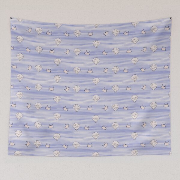 Item preview, Seashells and Crabs Pattern in Blue designed and sold by designsbyklm.
