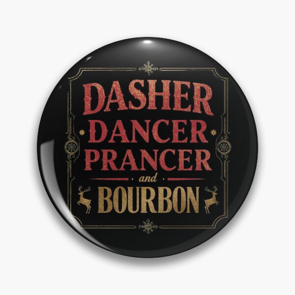 Item preview, Dasher Dancer Prancer and Bourbon – Masculine Whiskey Bar Christmas Design designed and sold by SaritaVerseArt.