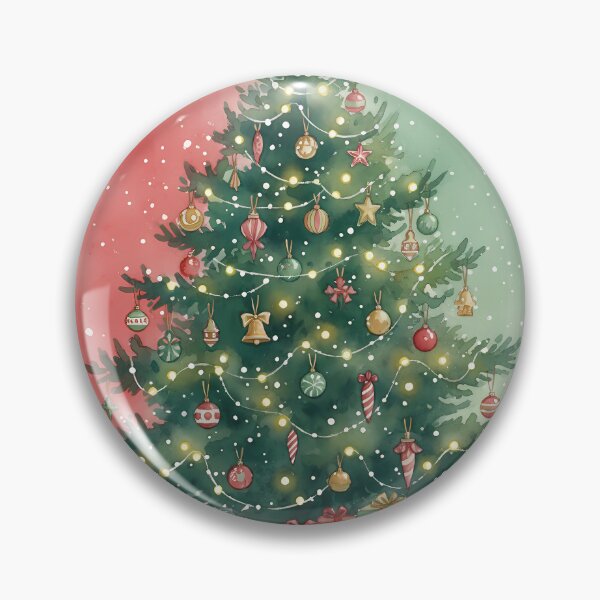 Item preview, “Watercolor Christmas Tree with Gifts” designed and sold by digisetumedia.