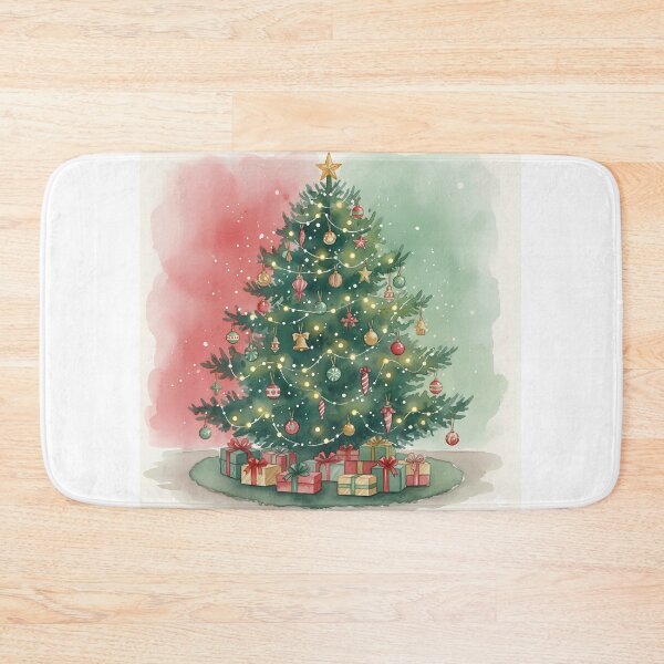 Item preview, “Watercolor Christmas Tree with Gifts” designed and sold by digisetumedia.