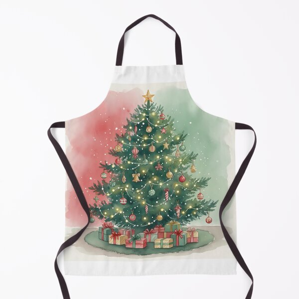Item preview, “Watercolor Christmas Tree with Gifts” designed and sold by digisetumedia.