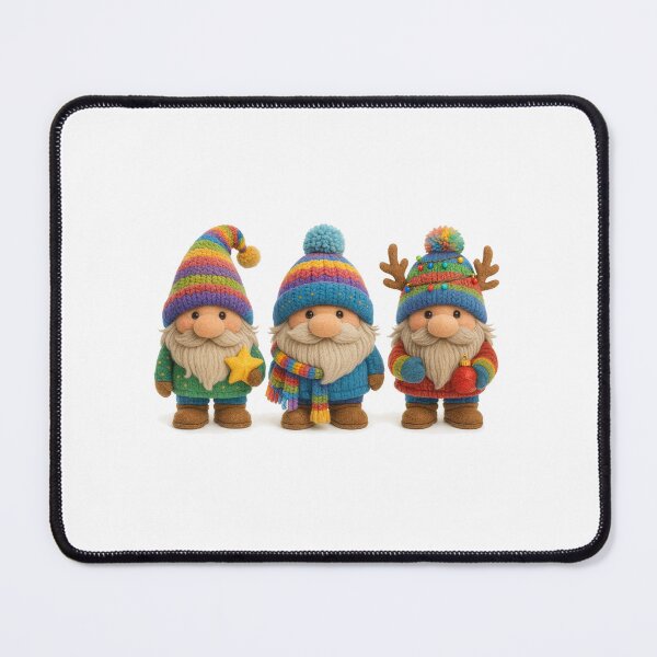 Item preview, Three rainbow Christmas gnomes designed and sold by Les-Ink-Studio.