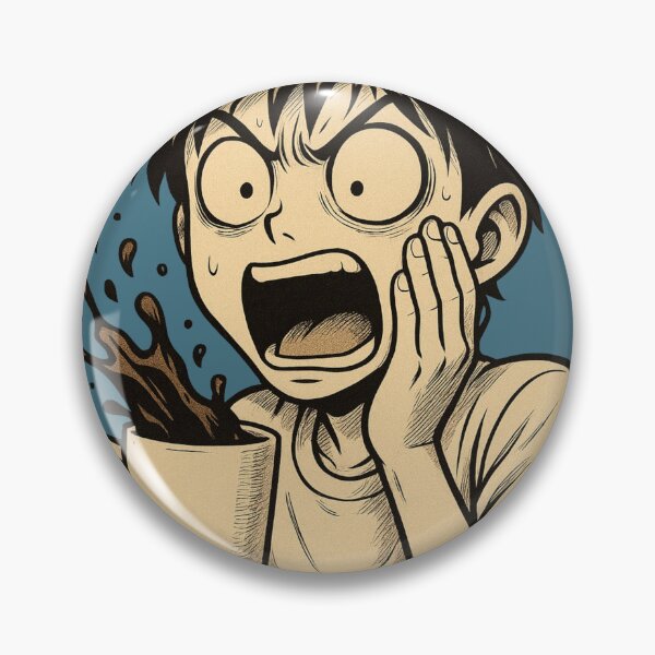 Item preview, Hyper-Detailed Anime Reaction Art – Funny Coffee Spill Moment designed and sold by Zuday.