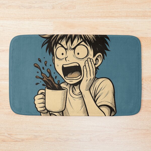 Item preview, Hyper-Detailed Anime Reaction Art – Funny Coffee Spill Moment designed and sold by Zuday.