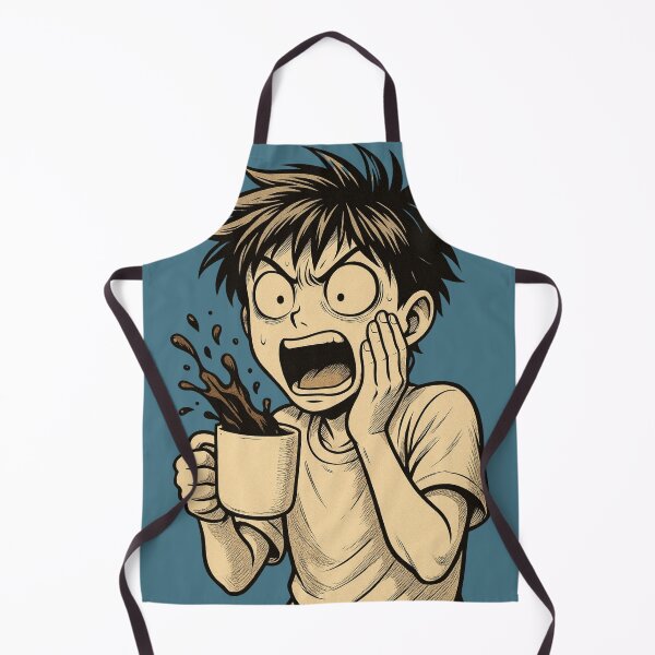 Item preview, Hyper-Detailed Anime Reaction Art – Funny Coffee Spill Moment designed and sold by Zuday.