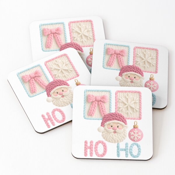 Item preview, Santa, bow, snowflake and ornament “HO HO” designed and sold by Les-Ink-Studio.