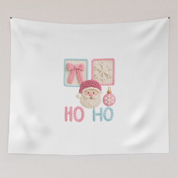 Item preview, Santa, bow, snowflake and ornament “HO HO” designed and sold by Les-Ink-Studio.