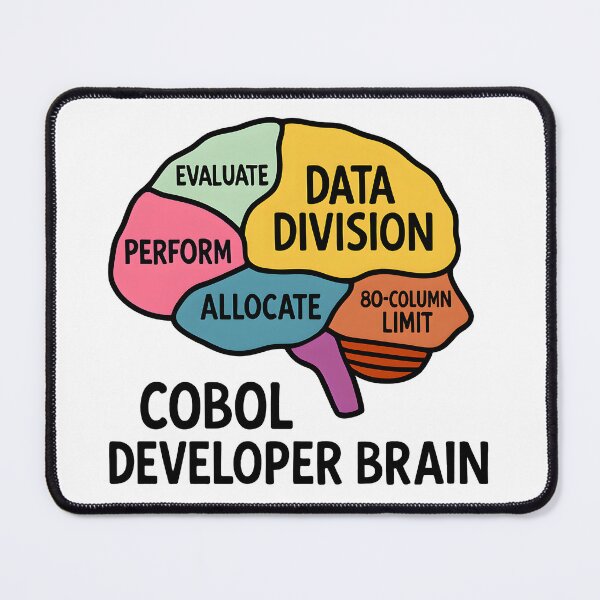 Item preview, COBOL Developer Brain – Funny Mainframe Programmer Gift designed and sold by Nerd Romance Café.