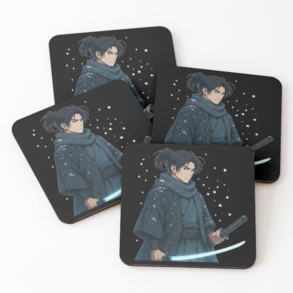 Item preview, Winter Samurai – Cold Steel Warrior Anime Art (Minimal Aesthetic Design) designed and sold by TokyoCraft.