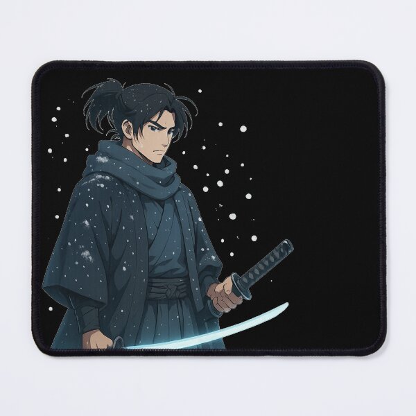Item preview, Winter Samurai – Cold Steel Warrior Anime Art (Minimal Aesthetic Design) designed and sold by TokyoCraft.