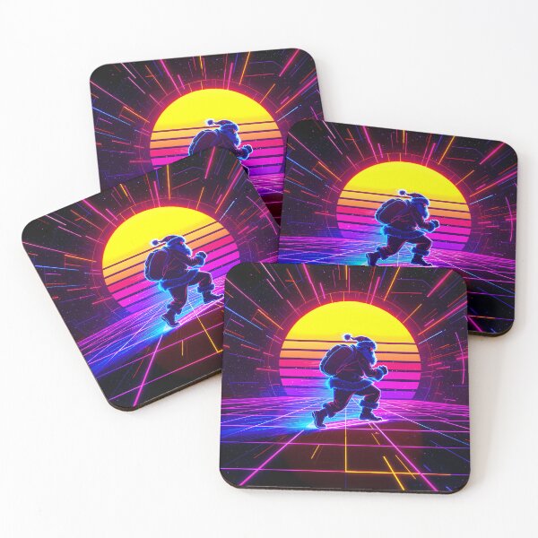 Item preview, Neon Cyber Santa Run designed and sold by FratddArtworks.