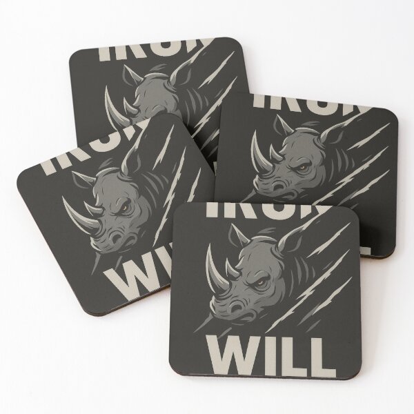 Item preview, Iron Will Rhino Charge — Strength Conquers Symbolic Fashion designed and sold by SavannaStrikes.