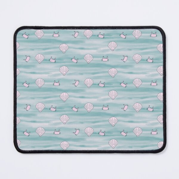 Item preview, Seashells and Crabs Pattern in Turquoise  designed and sold by designsbyklm.