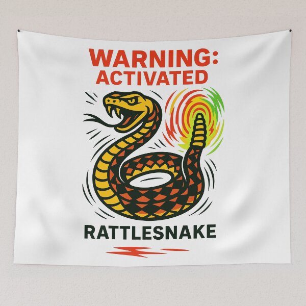 Item preview, Warning: Activated – Coiled Rattlesnake Vibrant Wildlife designed and sold by WildlifeInc.