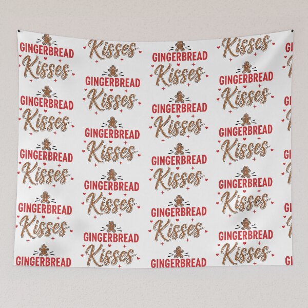 Item preview, Gingerbread Kisses Cute Christmas Cookie Design designed and sold by graphicnew.