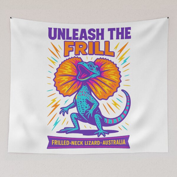 Item preview, Unleash the Frill – Vibrant Frilled-Neck Lizard Design designed and sold by WildlifeInc.