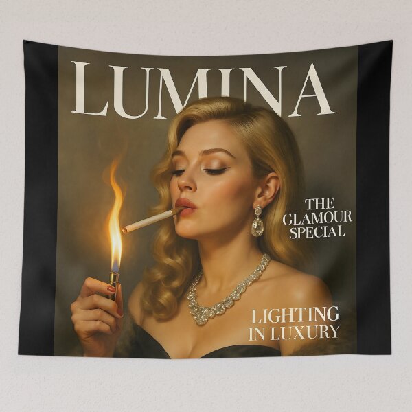 Item preview, Luxurious Blonde Diva Lighting Cigarette in Glamour Portrait. designed and sold by Spark2Seduction.