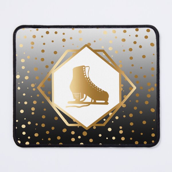 Item preview, Gold Figure Skate with Gold Dots on White to Black Gradient designed and sold by Purposely Designed.