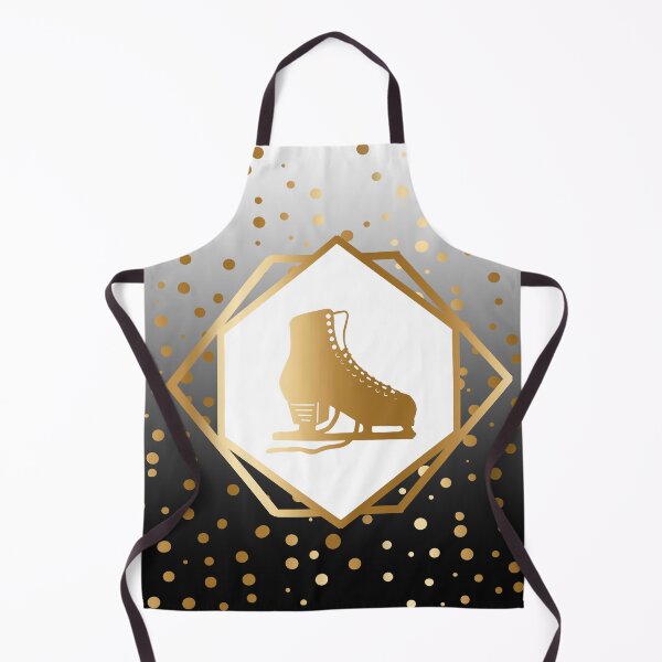 Item preview, Gold Figure Skate with Gold Dots on White to Black Gradient designed and sold by Purposely Designed.