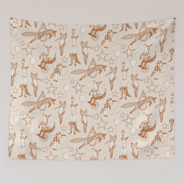 Item preview, foxy circus rust ivory designed and sold by scrummy.