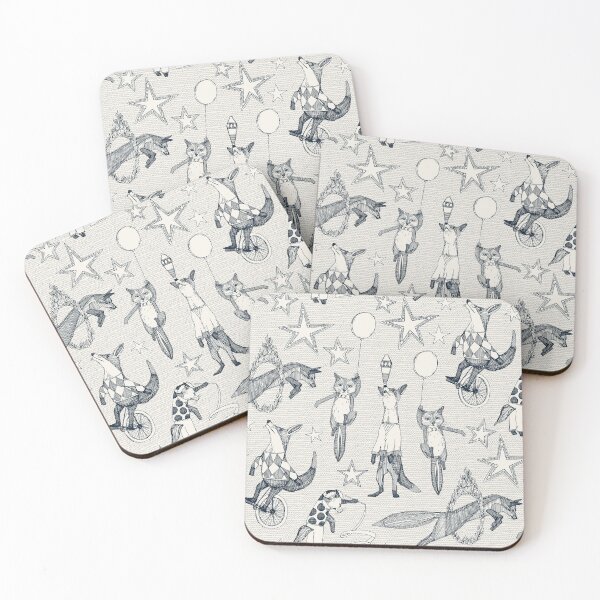 Item preview, foxy circus indigo ivory designed and sold by scrummy.