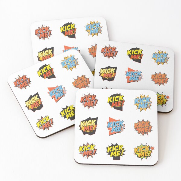 Item preview, Kick Me Sign Icon Set for April Fools Day Prank Humor Comic Style Funny Joke Graphics Silly Poster Sticker Designs designed and sold by ArtPetrenko90.