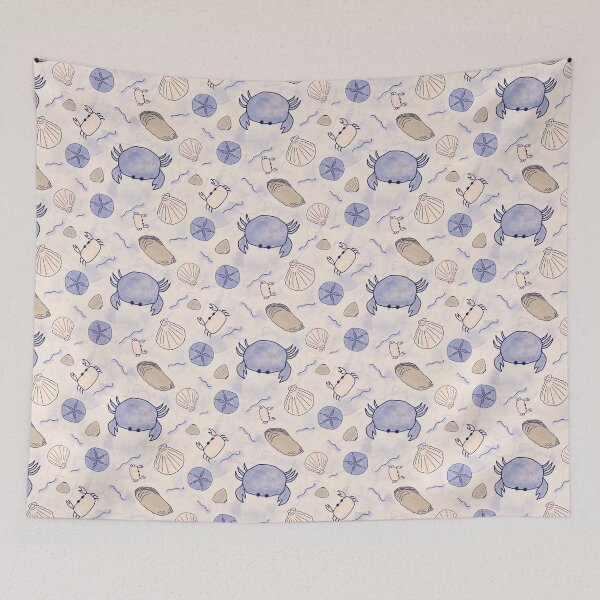 Item preview, Seashore Pattern in White designed and sold by designsbyklm.