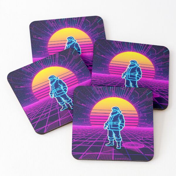 Item preview, Neon Synthwave Santa designed and sold by FratddArtworks.
