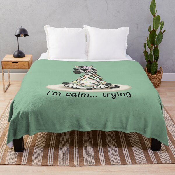 Item preview, Funny Meditating Zebra – Cute Yoga Animal with Christmas Lights designed and sold by VelvetSkyStudio.