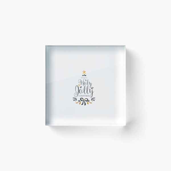 Item preview, Have a Holly Holly Christmas – Cute Festive Holiday Typography Art designed and sold by Fouziaart08.