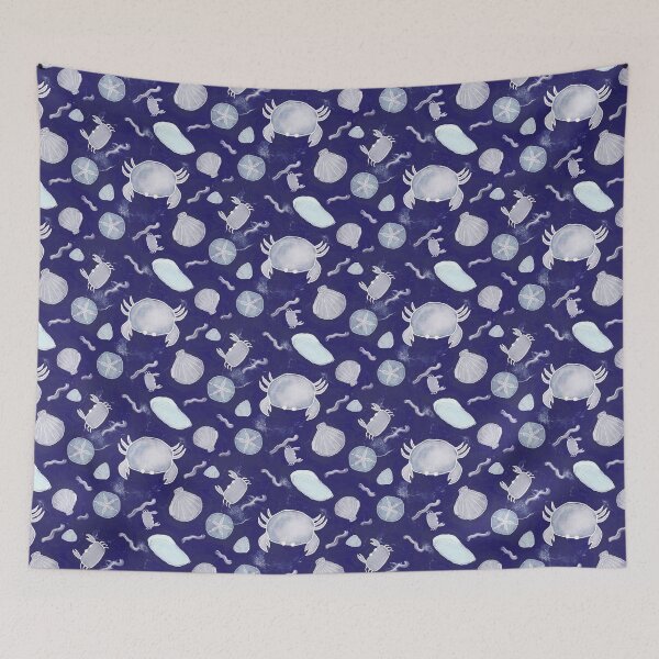 Item preview, Seashore Pattern in Navy designed and sold by designsbyklm.