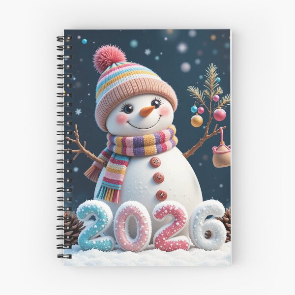 Item preview, Cheerful Snowman Winter Scene with Colorful 2026 Numbers – Festive Starry Night Illustration designed and sold by PixelVibe782.