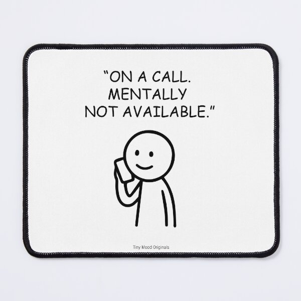 Item preview, Minimalist Stick Figure on Phone – Relatable Life Humor designed and sold by eivicraft.
