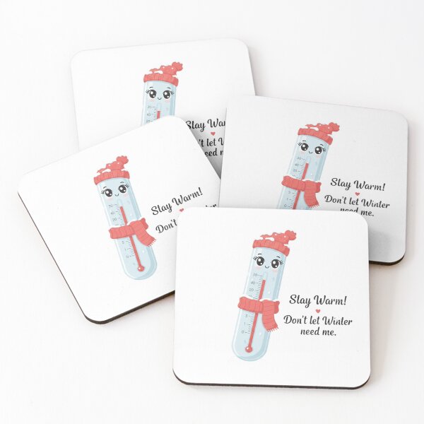 Item preview, Cute Thermometer Cartoon | "Watch Out for the Cold!" Winter Warning Graphic designed and sold by ToonyTeez.