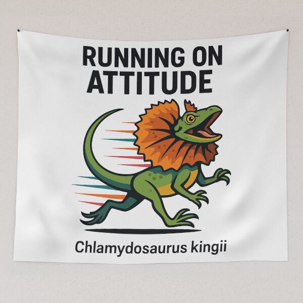 Item preview, Running on Attitude – Frilled Lizard Speed Art designed and sold by WildlifeInc.
