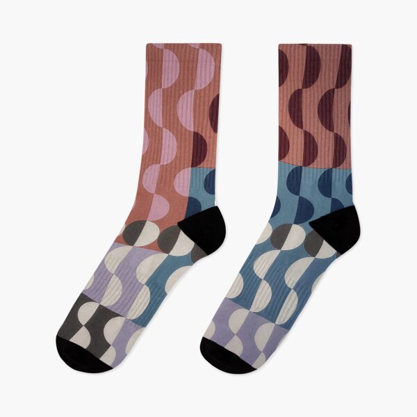 Item preview, Midcentury Semi-Circle Geometric Pattern - Deep Rich Color designed and sold by INNERHARMONY2.