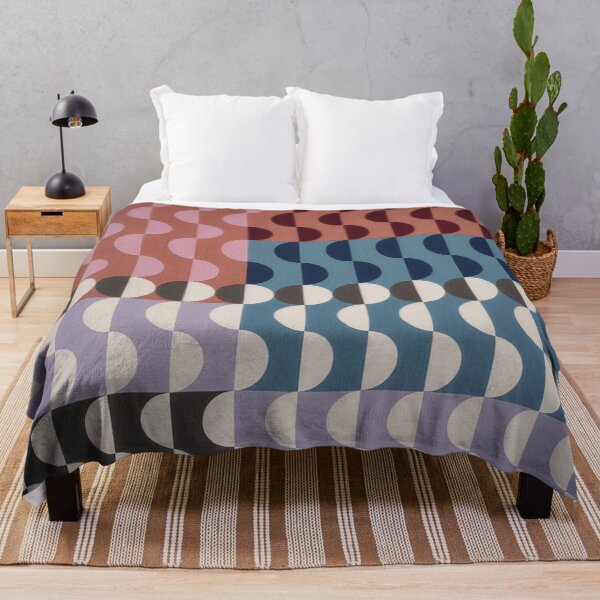 Item preview, Midcentury Semi-Circle Geometric Pattern - Deep Rich Color designed and sold by INNERHARMONY2.