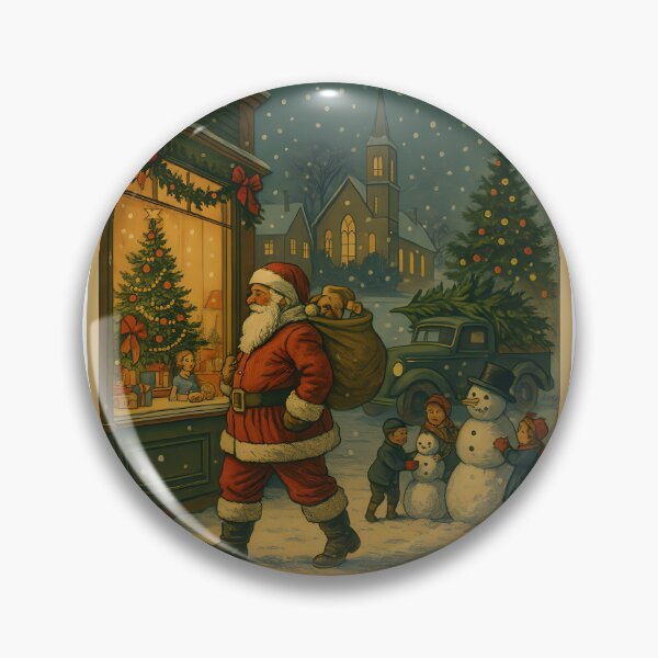 Item preview, Title: Santa’s Christmas Eve Stroll — 1930s Style designed and sold by Les-Ink-Studio.
