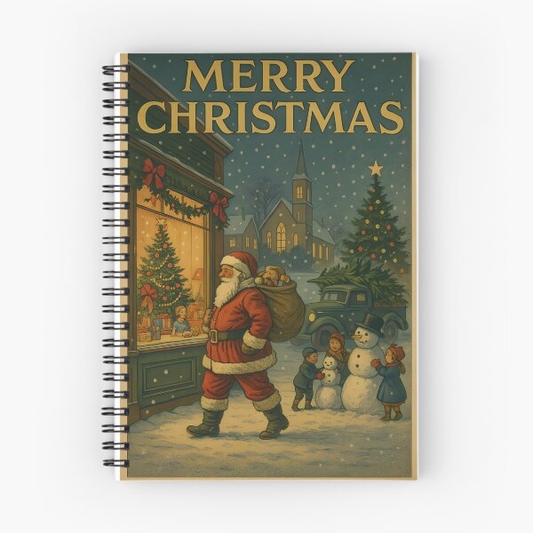 Item preview, Title: Santa’s Christmas Eve Stroll — 1930s Style designed and sold by Les-Ink-Studio.